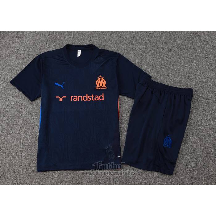 Chandal del Olympique Marsella Manga Corta 2024-2025 Azul - Pantalon Corto